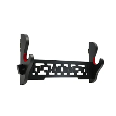 Afbeelding van Katana zwaardstoel muurbeugel 1 niveaus Samurai Sword Holder toverstaf en Katayama tanto wandtapijt Display