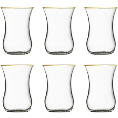 Afbeelding van Pasabahce Golden Touch Tempo theeglazen, 6 stuks