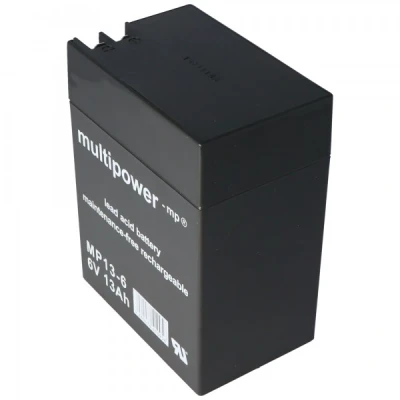 Afbeelding van Multipower loodzuuraccu MP13 6 met 4,8 mm en 6,3 stekkercontact