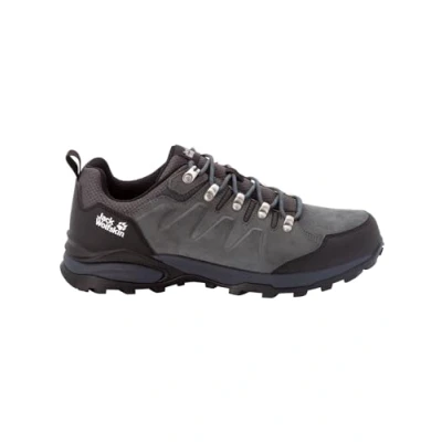 Afbeelding van Jack Wolfskin Refugio Texapore Outdoorschoenen Grey black, Heren, Maat: 40, black Veloursleer
