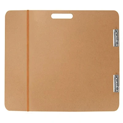 Afbeelding van Kurtzy Groot Kunstenaars Schetsbord 66 x 58,3 cm Houten Hardboard Klembord met Handvat en Dubbele Klem Schilderen, Schetsen &amp; Tekenen Studio, School Klaslokaal Kantoor
