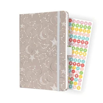 Afbeelding van Sigel agenda 2024 Jolie Beauty A5 hardcover 7 dagen / 2 pagina&#039;s cosmic fantasy beige SI J4349