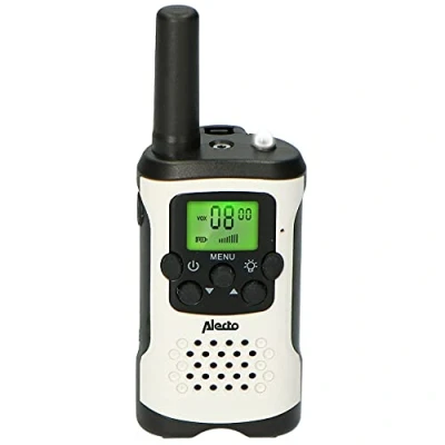 Afbeelding van Alecto FR 175 Set van twee walkie talkies, tot 7 kilometer bereik, wit/zwart White Black