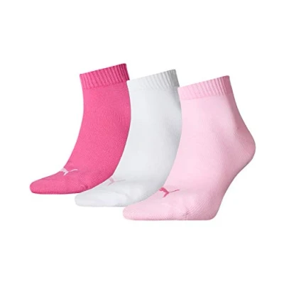 Image de Puma 251015 Quarter Plain 3P Chaussettes de Sport (lot 3) Homme, Rose (Pink Lady), 39 42