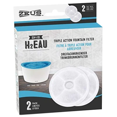 Afbeelding van Zeus Filter Drinkfontein Wit Hondendrinkbak 17.5x14.5x4 cm