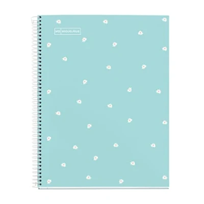 Afbeelding van Miquelrius MR46798 Notitieboek, A4, 80 vellen, 90 g, gestreept, 7 mm, 1 kleurstrip, hardcover, gelamineerd, blauwe madeliefjes