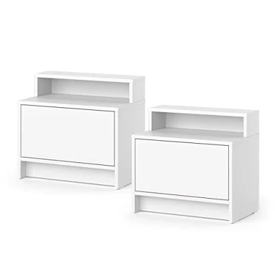 Afbeelding van Vicco Nachtkastje Naara, Wit, 50.2 x 46.4 cm Set van 2