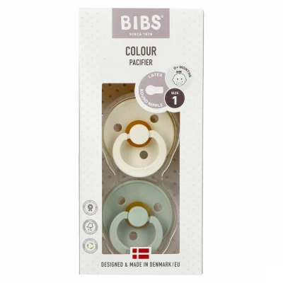 Image de Bibs 1 Sucette Duo Sage Ivory