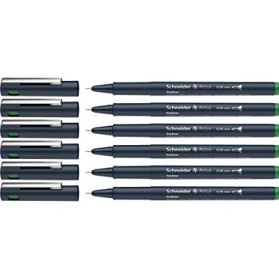 Afbeelding van Schneider Pictus Fineliner, lijndikte 0,05 mm, groen, 6 stuks