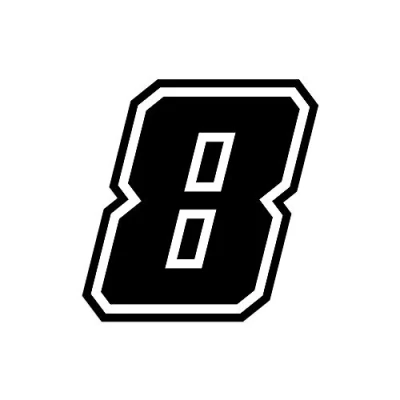 Afbeelding van 4R Quattroerre.it 13378 racenummer 8 Moto GP, zwart, 10 x cm