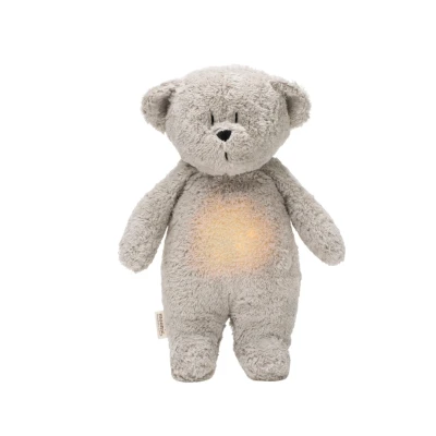 Afbeelding van Moonie 2.0 next gen knuffelbeer met nachtlamp en geluid gray natur 28 cm