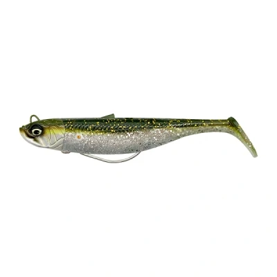 Afbeelding van Savage Gear Minnow Sinking Weedless Green Silver 10cm (16g) (2+1) Shad