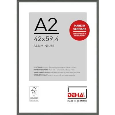 Afbeelding van DEHA Design Fotolijst Boston, 42x59,4 cm (A2), Contrasterend grijs