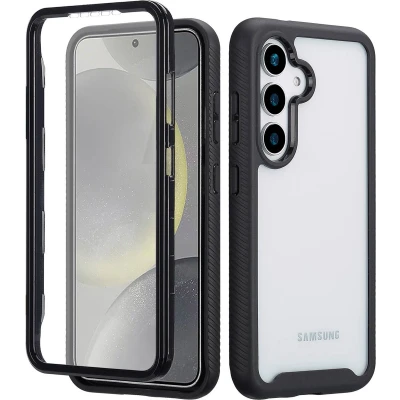 Afbeelding van imoshion Hoesje Geschikt voor Samsung Galaxy S25 360 Full Protective Case Zwart / Transparant