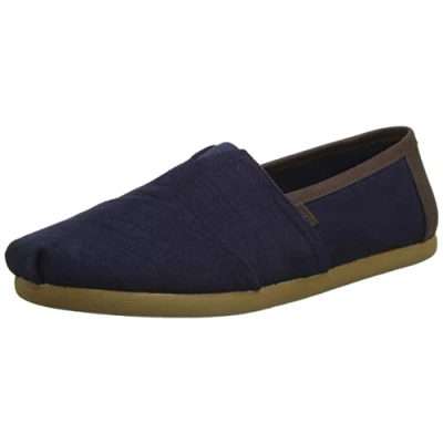Afbeelding van TOMS Alpargata synthetische mocassin plat, heren, Denim bruin