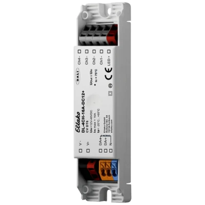 Afbeelding van Eltako DL 4CH 16A DC12+ LED dimmer 4 kanaals Inbouw (in muur of meubel), Montage voor verlaagd plafond