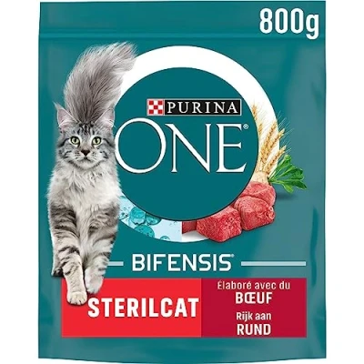 Afbeelding van Purina ONE Sterilcat Rund/Granen Kattenvoer 8x 800 g