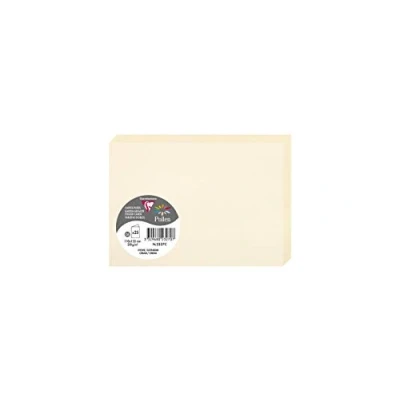 Afbeelding van Clairefontaine 2327C verpakking met 25 dubbele kaarten formaat C6 11 x 15,5 cm 210 g/m² kleur: ivoorkleurig uitnodigingskaarten voor evenementen en correspondentie Pollen serie premium