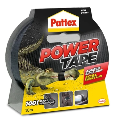 Image de Pattex Power Tape ruban adhésif de 50 mm x 10 m noir