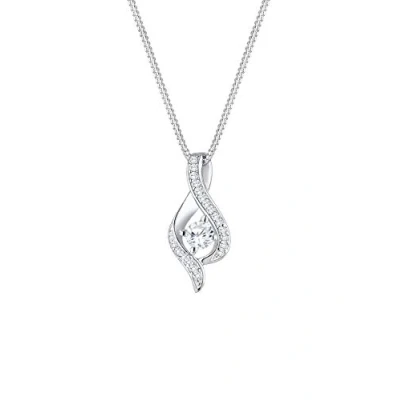 Afbeelding van Elli Infinity Symbol Zirkonia Amoureux Ketting, Dames, Maat: 45, Weiß