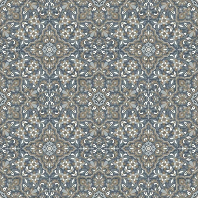 Afbeelding van Homestyle Behang Portugese Tiles bruin en blauw