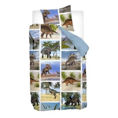 Afbeelding van Snoozing Dinosaur Dekbedovertrek Eenpersoons 140x200/220 cm + 1 kussensloop 60x70 Multi kleur