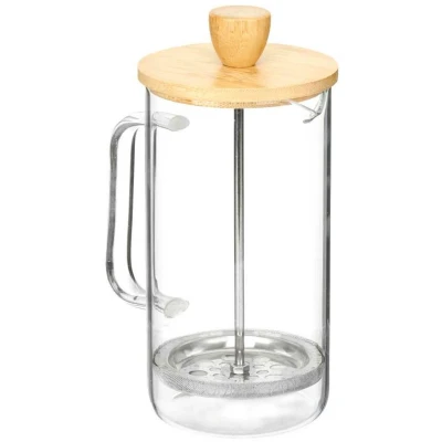 Afbeelding van Theepot 600 ml Natuurlijk Bamboe Borosilicaatglas