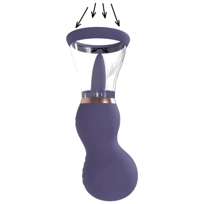 Afbeelding van Sensual Rechargeable Vulva and Breast Pump Purple