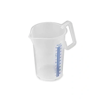 Afbeelding van Thermohauser 8300040085 maatbeker met gesloten handgreep, 1000 ml, kunststof PP, blauw liter/milliliter