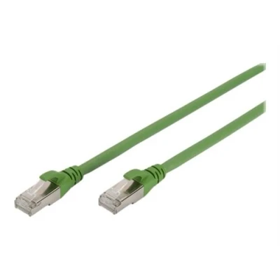 Image de DIGITUS Professional PUR Cordon de raccordement RJ 45 (M) pour 10 m SFTP CAT 6a démarré, sans halogène, moulé, crochet, bloqué vert