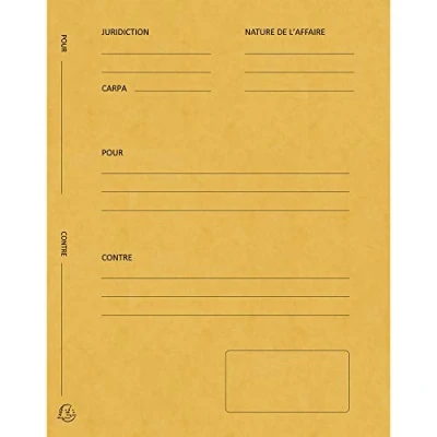 Afbeelding van Exacompta Ref. 220109E 25 Plaidoirie &quot;voor/tegen&quot; glanskaart x 32 cm geel