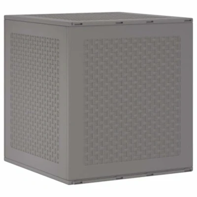 Afbeelding van vidaXL Tuinopbergbox Lichtgrijs 55x53x57 cm PP