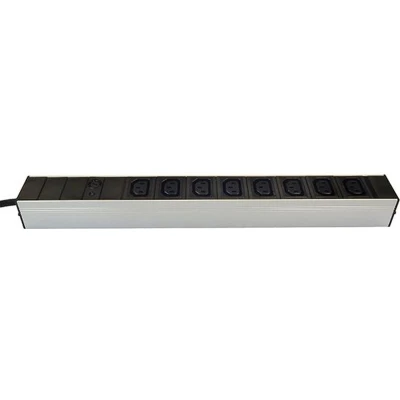 Afbeelding van 19 inch stekkerdoos Alfaco 2 meter (8 voudig, 1U, C13)