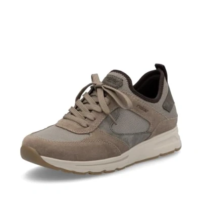 Afbeelding van Rieker B0752 Lage herensneakers, losse zool, Beige 64, 46 EU
