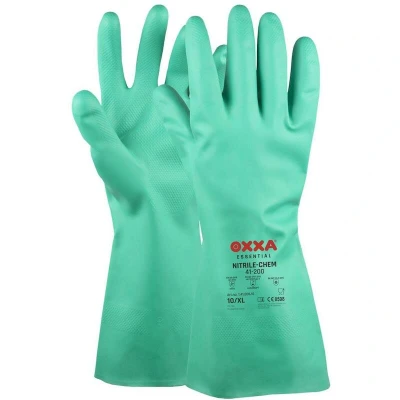 Image de Gant revêtementchimique en nitrile, 8/M, Oxxa, Vert