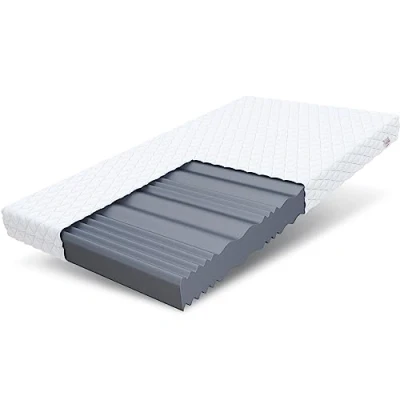 Afbeelding van FDM Comfort Plus Schuimmatras, 120 x 200 cm, hoogte 10 7 steunzones, koudschuim H3, Öko Tex gecertificeerd, geschikt voor mensen met een allergie, wasbare en afneembare overtrek, wit