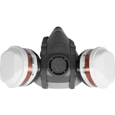 Afbeelding van ACE Adembeschermingskit voor schilders, adembeschermingsmasker met dubbel A2P3 filter, half masker tegen stof, gassen en dampen