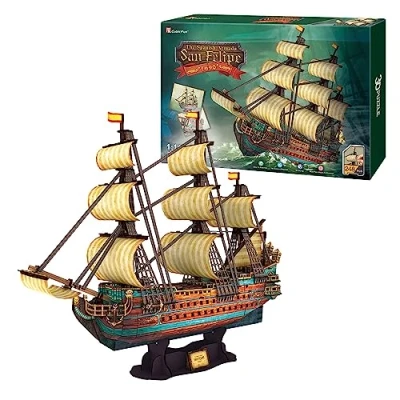 Afbeelding van 3D Puzzle Model boot San Felipe Bouwmodellen voor volwassenen en kinderen puzzel bootmodel puzzels Modellen om in elkaar te zetten 248 stukjes
