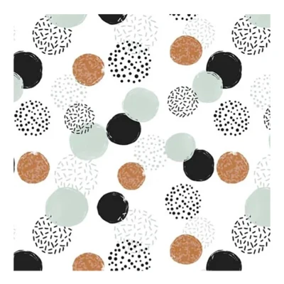 Afbeelding van Toonbankrol Kangaro papier dots wit 80 grams 50 cm breed 200 meter