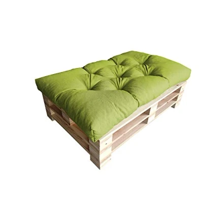 Afbeelding van chilly pilley europalletkussen met vlokken van schuim, geschikt voor palletmeubels, rugkussen, zitkussen en zijkussen, verkrijgbaar als set meerdere kussens (zitkussen 120 x 60 cm, grijs)