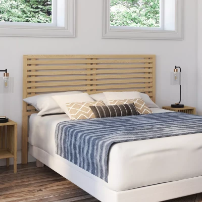 Afbeelding van AVA 160 CM licht houten latten hoofdbord