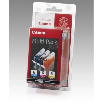 Afbeelding van Canon BCI 6 3 geel, cyaan, magenta origineel inkttank voor i96X, 990, 99XX; PIXMA IP3000, IP4000, iP5000, iP6000, iP8500, MP750, MP760, MP780; S830