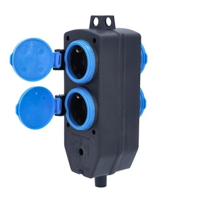 Afbeelding van AS Schwabe 60600 Stopcontactsplitter Zwart, Blauw