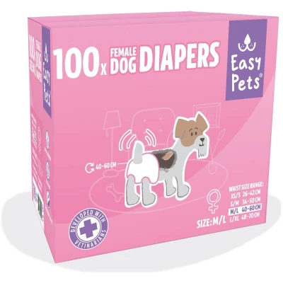 Afbeelding van Easypets hondenluiers teef M/l 100 st