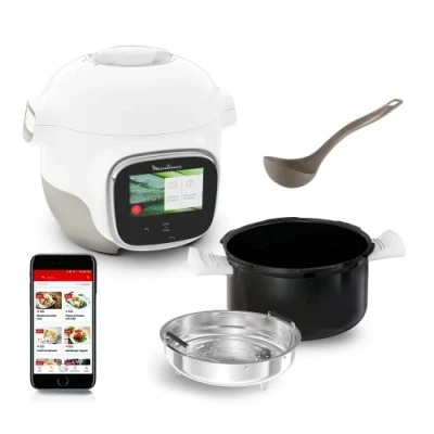 Image de Multicuiseur intelligent 3l 900w blanc/argent Moulinex YY5132FB