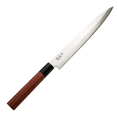 Afbeelding van KAI Seki Magoroku Yanagiba redwood 24,0 cm 1K6 koolstofstaal met 57 (±1) HRC glanzend gepolijst lemmet pakkawood handvat handgemaakt in Japan