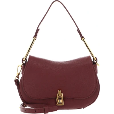 Afbeelding van COCCINELLE Leren Schoudertas Magie Soft Shoulderbag Grained Leather Brandy Bruine