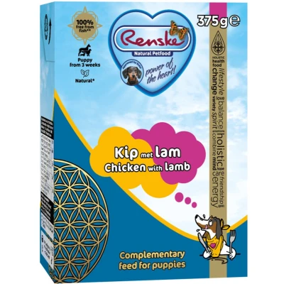 Afbeelding van Renske Vers Puppy Tetrapack Hondenvoer Kip Lam 375 g