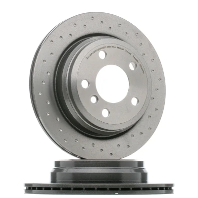 Afbeelding van BREMBO 09.B338.1X Remschijf 300 20 5 geperforeerd/interne ventilatie Gecoat High carbon Met schroeven BMW: 3 GT, 4 Gran Coupe, Touring