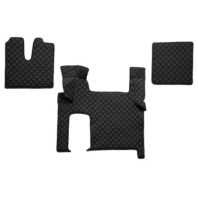 Afbeelding van F CORE FL06 BLACK Vloermatset Kunstleer Voor 3 Zwart